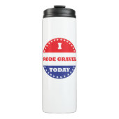 Ich bin heute auf Gravel gefahren Thermosbecher (Vorderseite)