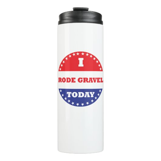 Ich bin heute auf Gravel gefahren Thermosbecher (Vorderseite)