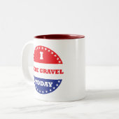 Ich bin heute auf Gravel gefahren Zweifarbige Tasse (Vorderseite Links)