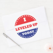 Ich bin heute aufgestiegen runder aufkleber (Umschlag)