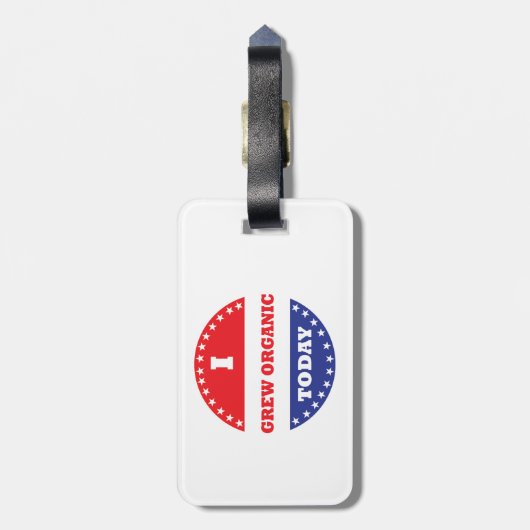 Ich bin heute Bio geworden Gepäckanhänger (Rückseite vertikal)