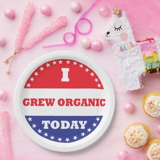 Ich bin heute Bio geworden Pappteller (Party)