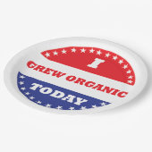 Ich bin heute Bio geworden Pappteller (Schrägansicht)