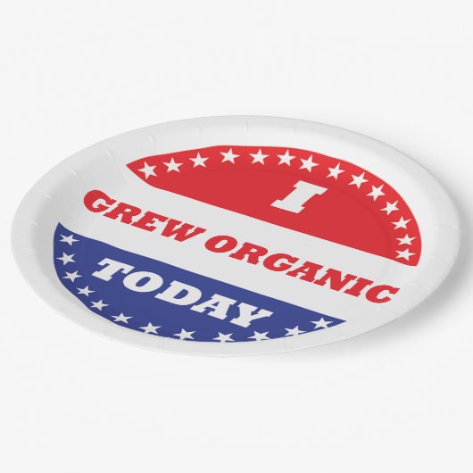 Ich bin heute Bio geworden Pappteller (Schrägansicht)