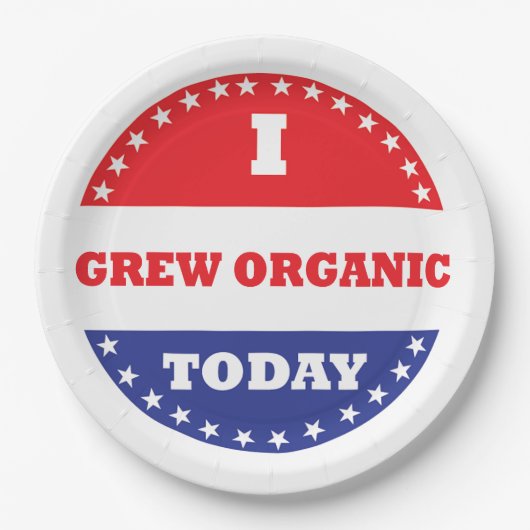 Ich bin heute Bio geworden Pappteller (Vorderseite)