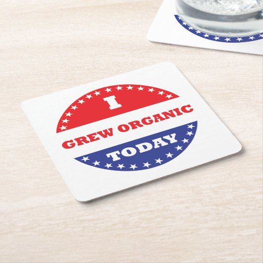 Ich bin heute Bio geworden Rechteckiger Pappuntersetzer (angewinkelt)