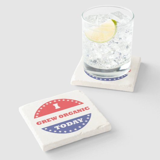 Ich bin heute Bio geworden Steinuntersetzer (Seitenansicht)