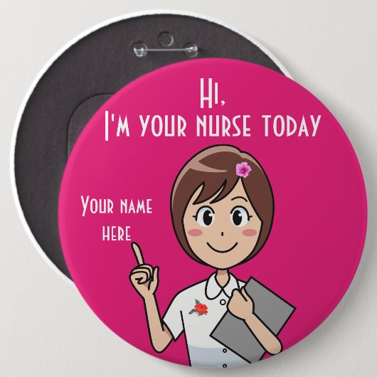 Ich bin heute dein Krankenwagen, 15 cm, runder Kno Button (Vorne & Hinten)