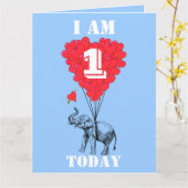 Ich bin heute einer der lustigen Kinder Karte (Gelbe Blume)