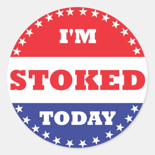 Ich bin heute erstickt runder aufkleber (Vorderseite)