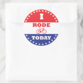 Ich bin heute gegangen runder aufkleber (Tasche)