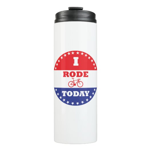 Ich bin heute gegangen thermosbecher (Vorderseite)