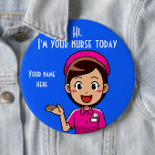Ich bin heute Ihr Krankenpfleger Button (Beispiel)