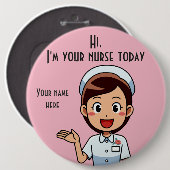 Ich bin heute Ihr Krankenpfleger Button (Vorne & Hinten)