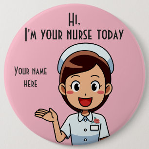 Ich bin heute Ihr Krankenpfleger Button