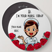 Ich bin heute Ihr Krankenpfleger Button (Vorne & Hinten)