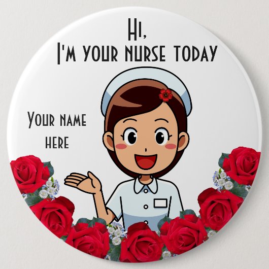 Ich bin heute Ihr Krankenpfleger Button (Vorderseite)