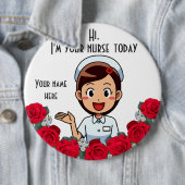 Ich bin heute Ihr Krankenpfleger Button (Beispiel)