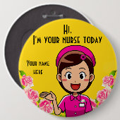 Ich bin heute Ihr Krankenpfleger Button (Vorne & Hinten)