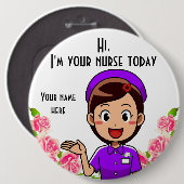 Ich bin heute Ihr Krankenpfleger Button (Vorne & Hinten)