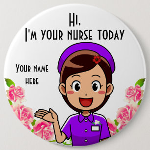 Ich bin heute Ihr Krankenpfleger Button
