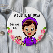 Ich bin heute Ihr Krankenpfleger Button (Beispiel)