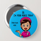 Ich bin heute Ihr Krankenpfleger Button (Vorne & Hinten)