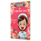 Ich bin heute Ihre Krankenschwester Personalisiert Klemmbrett (Links)