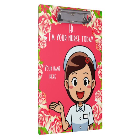 Ich bin heute Ihre Krankenschwester Personalisiert Klemmbrett (Rechts)