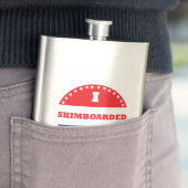 Ich bin heute Skimboard gefahren Flachmann (Beispiel)