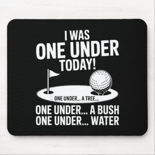 Ich bin heute unter einem Golfspieler lustiger Gol Mousepad