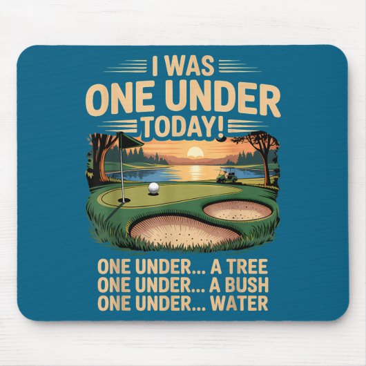Ich bin heute unter Par Golfspieler lustiger Golfe Mousepad (Vorne)