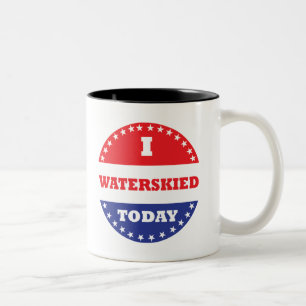 Ich bin heute wasserskid zweifarbige tasse