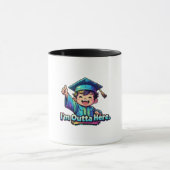 Ich bin hier als Absolvent Cartoon Tasse (Zentrum)