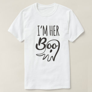 Ich bin hier Boo Süß Lustiges Halloween-Geist T-Sh T-Shirt