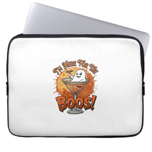 Ich bin hier Boos Halloween-Geist trinken Spinnenn Laptopschutzhülle