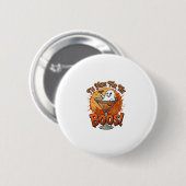 Ich bin hier Boos Halloween-Geist trinkt Spinnenne Button (Vorne & Hinten)