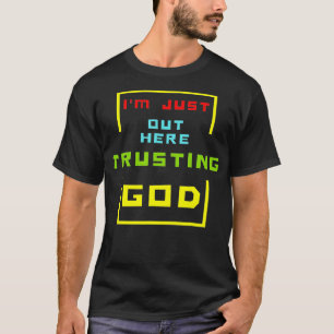 Ich bin hier, der Stilrichtung Gottes der 90er Jah T-Shirt