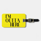 Ich bin hier draußen, farbenfroh mit gepäckanhänger (Vorderseite horizontal)