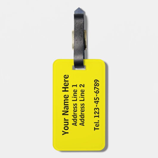 Ich bin hier draußen, farbenfroh mit gepäckanhänger (Rückseite vertikal)