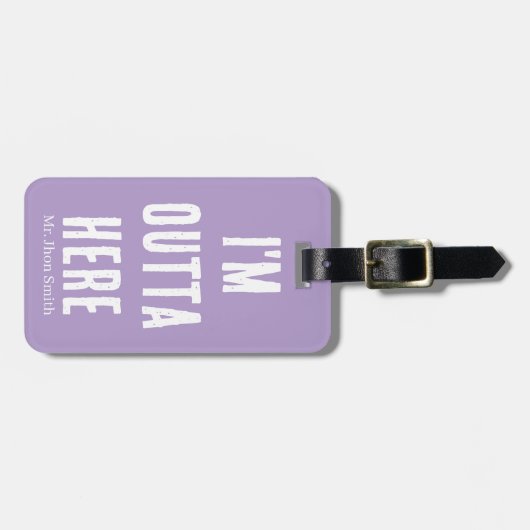 Ich bin hier draußen | Funny Gepäckanhänger (Vorderseite horizontal)