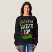 Ich bin hier für das Bier Elf Funny Christmas Drin Sweatshirt (Vorne ganz)