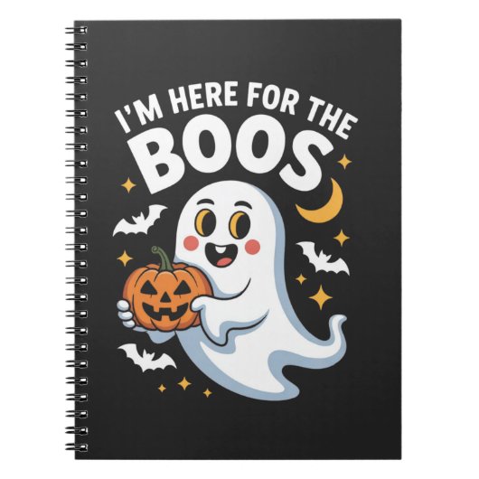 Ich bin hier für das Boos - Funny Halloween Design Notizblock (Vorderseite)