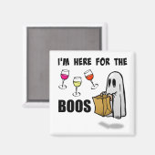 Ich bin hier für das Boos Funny Halloween Ghost Magnet (Vorderseite/Rückseite)