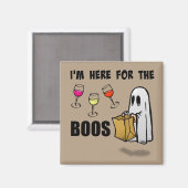 Ich bin hier für das Boos Funny Halloween Ghost Magnet (Vorderseite/Rückseite)