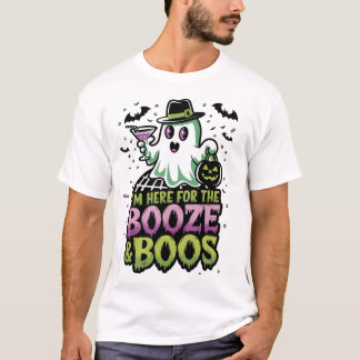 Ich bin hier für das Booze & Boos Shirt Halloween