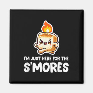 Ich bin hier für das Camping Smores Roasting Smore Magnet