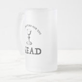 Ich bin hier für das Essen glücklich Mattglas Bierglas (Vorderseite Links)