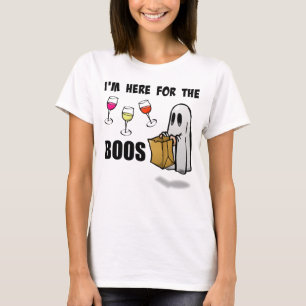 Ich bin hier für den Boos-lustigen Halloween-Geis T-Shirt