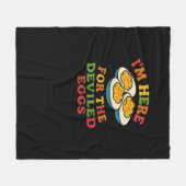 Ich bin hier für den Deviled Eggs Erntedank Classi Fleecedecke (Vorderseite (Horizontal))